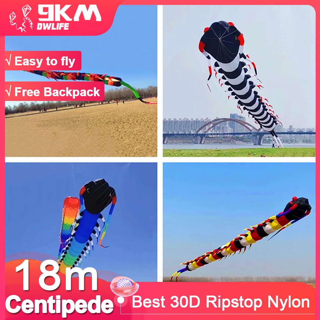 18m Centipede Kite