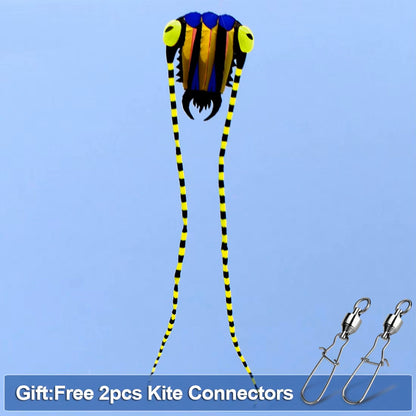 9KM Kite 2㎡ Trilobite Kite 7.45m Soft Inflatable Line Laundry Show Kite 30D Ripstop Nylon Fabric With Swivels & Bag