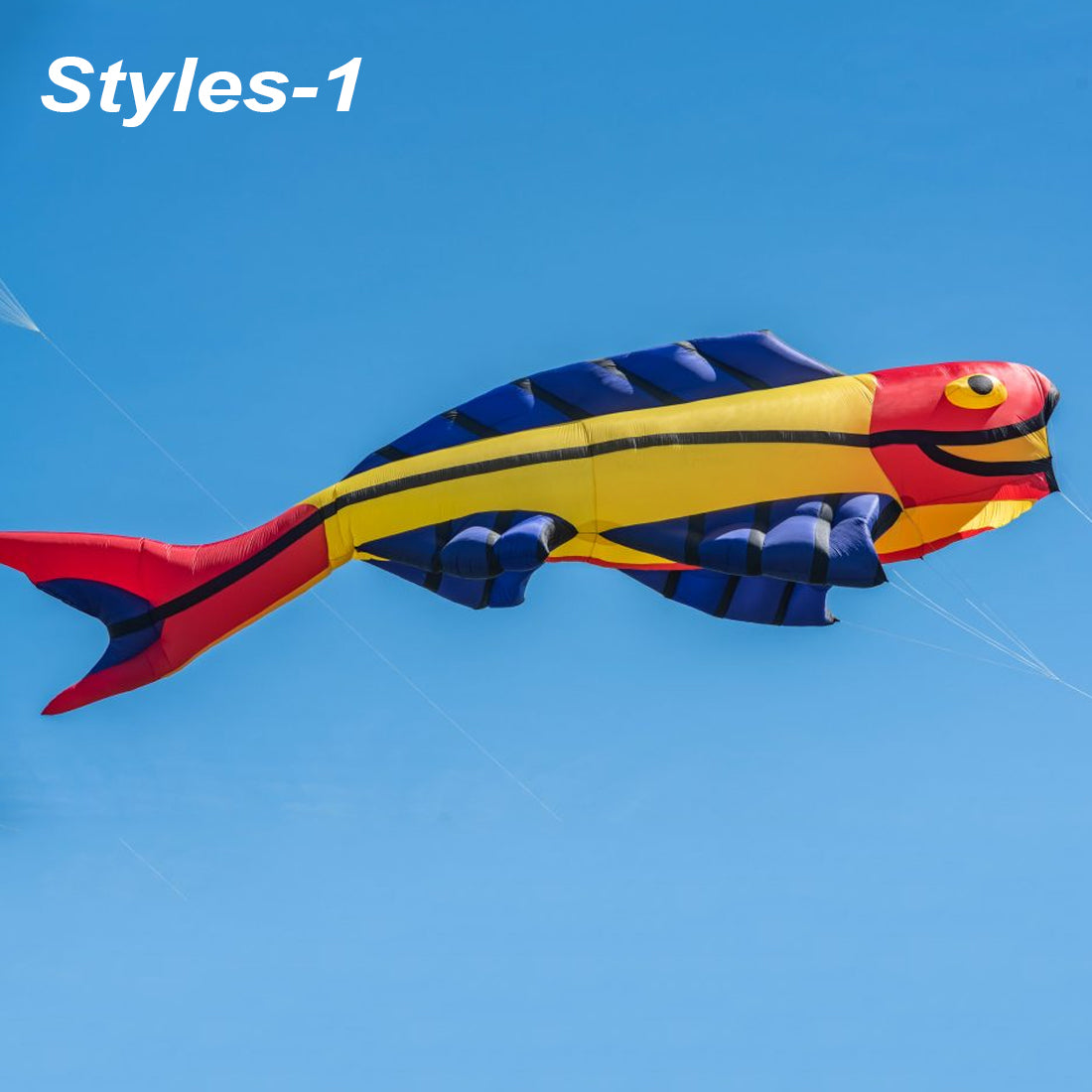 9KM 14m Mega Fish Kite Line Laundry Pendant Soft Inflatable Show Kite for Kite Festival 30D Ripstop Nylon with Bag