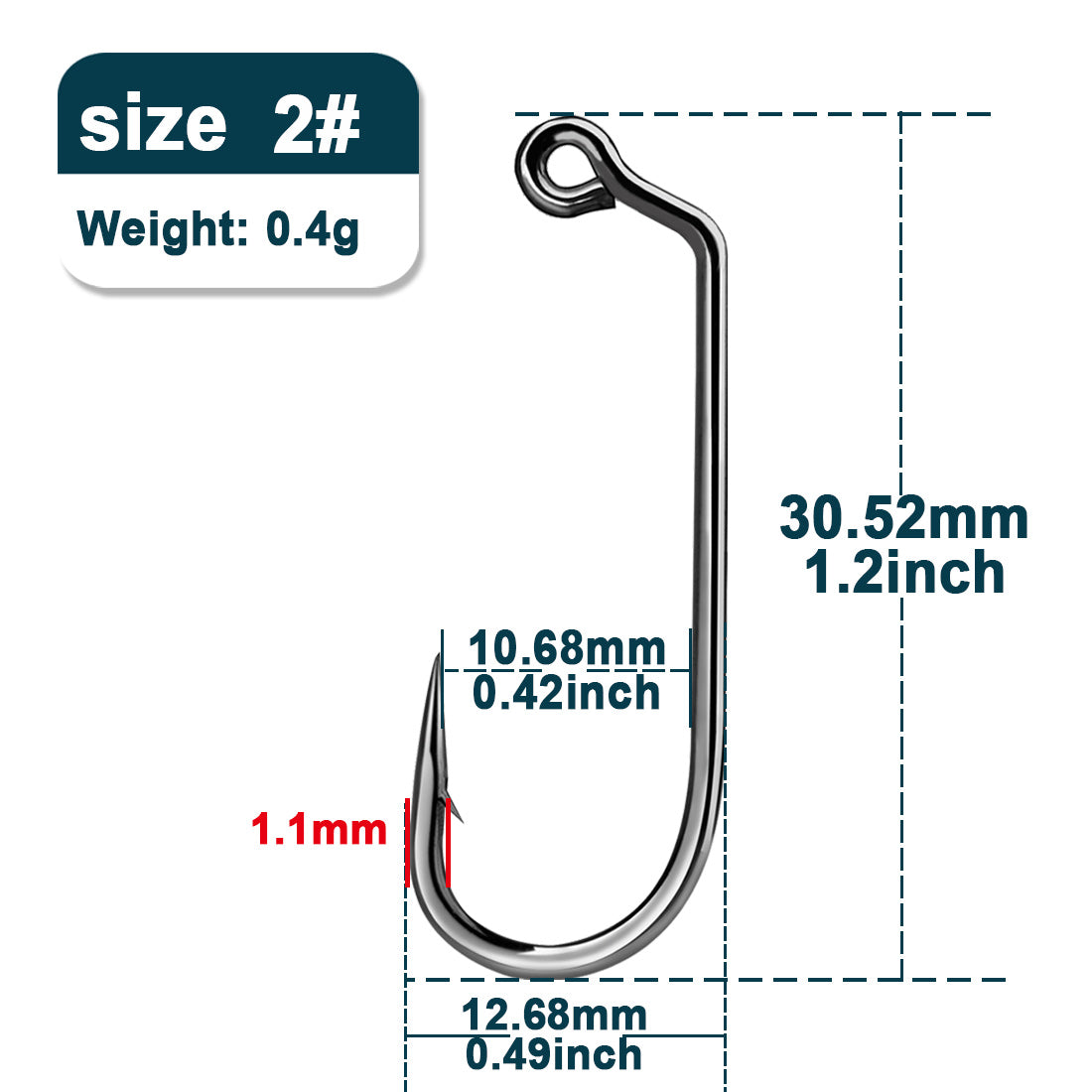 9KM 25Pcs Fishing Jig Hook 60 Degree High Carbon Steel Long Shank Jig Head Mold Aberdeen Hook Saltwater Fishing Tackle