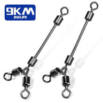 Load image into Gallery viewer, 3-Way Swivel 25~100Pcs Saltwater Fishing Barrel Swivel Connector Long Leg O-Shape
