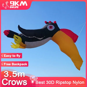 3.5m Raven Kite Line Laundry Kite Pendant Soft Inflatable Show Kite