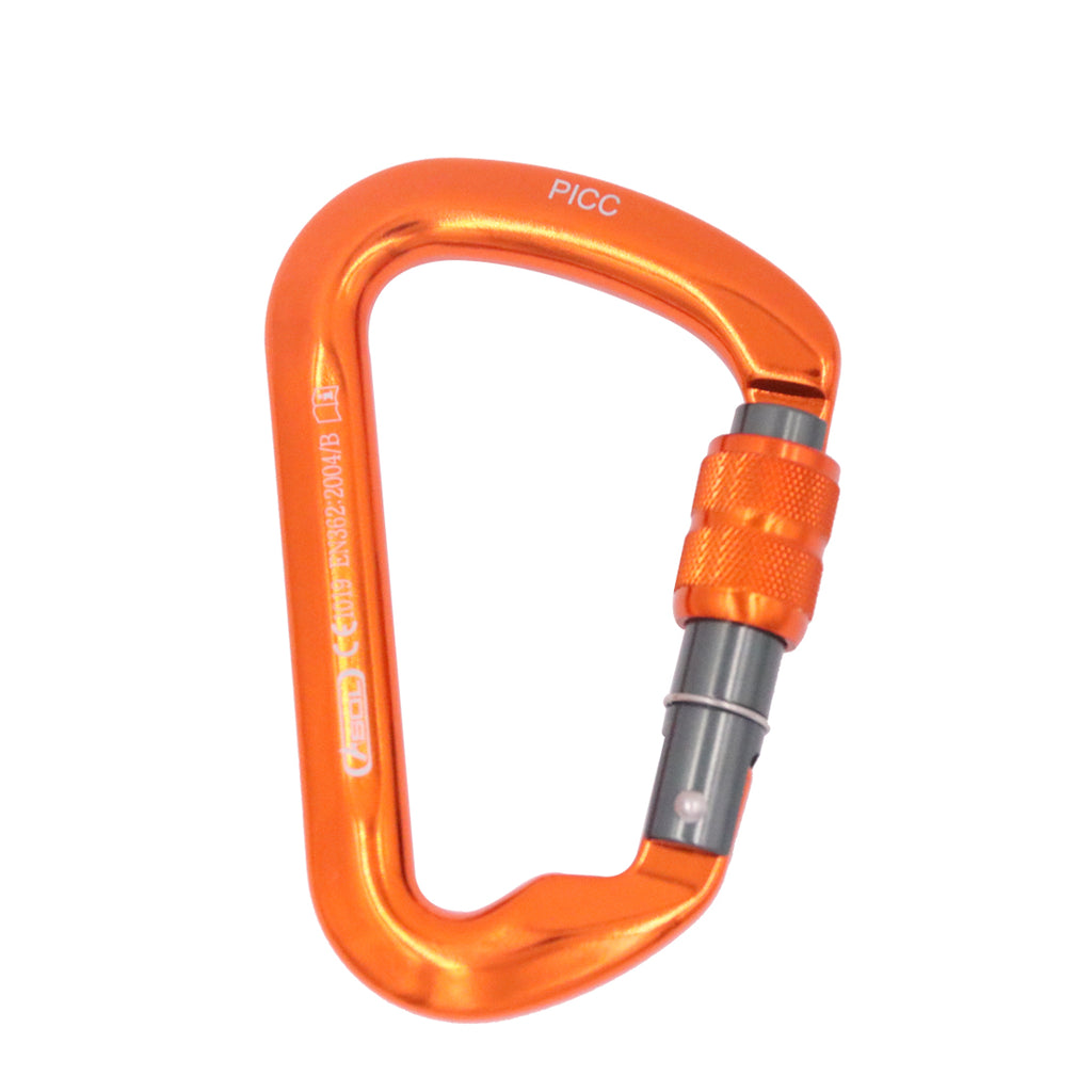 30KN Aluminum Locking Carabiner D-Ring Hook