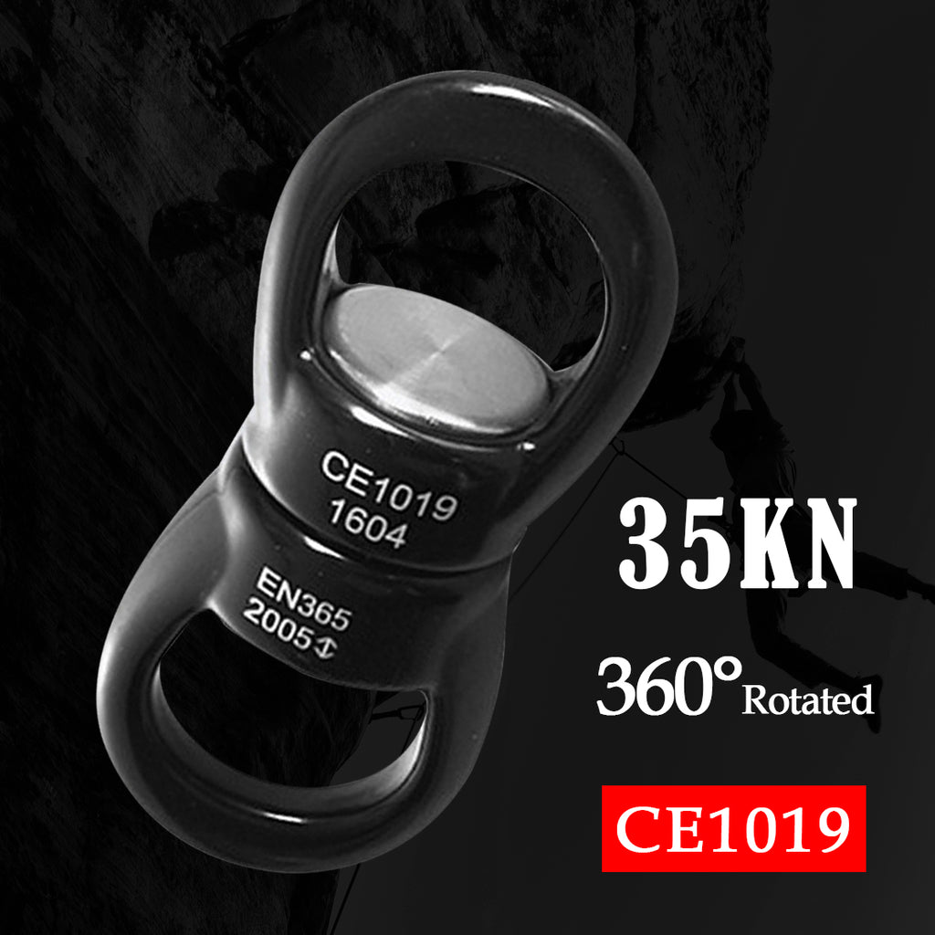 35KN Rock Climbing Rope Swivel Bearing Connector