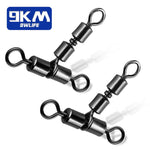 Load image into Gallery viewer, 3 Way Fishing Swivels 15~30Pcs Double Rolling Swivels T-Shape Triple Fishing Swivel 
