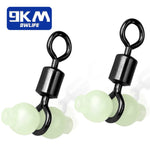 Load image into Gallery viewer, 3 Way Swivels Tackle 15~60Pcs  T-Shape Fishing Connector Glow Beads
