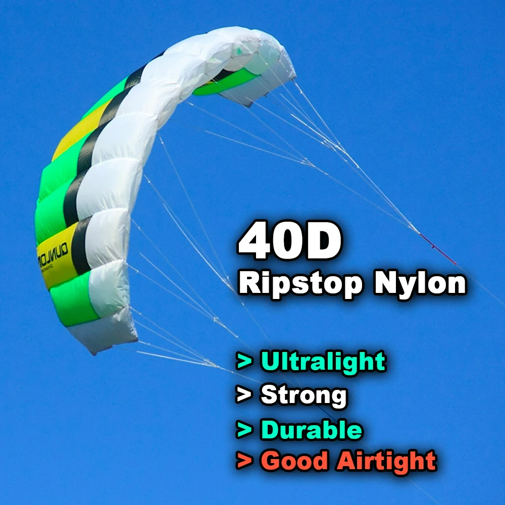 0.6sqm Power Traction Kites 2 x 20m x 220lb Flying Lines + Kite Wrist Strap + Bag