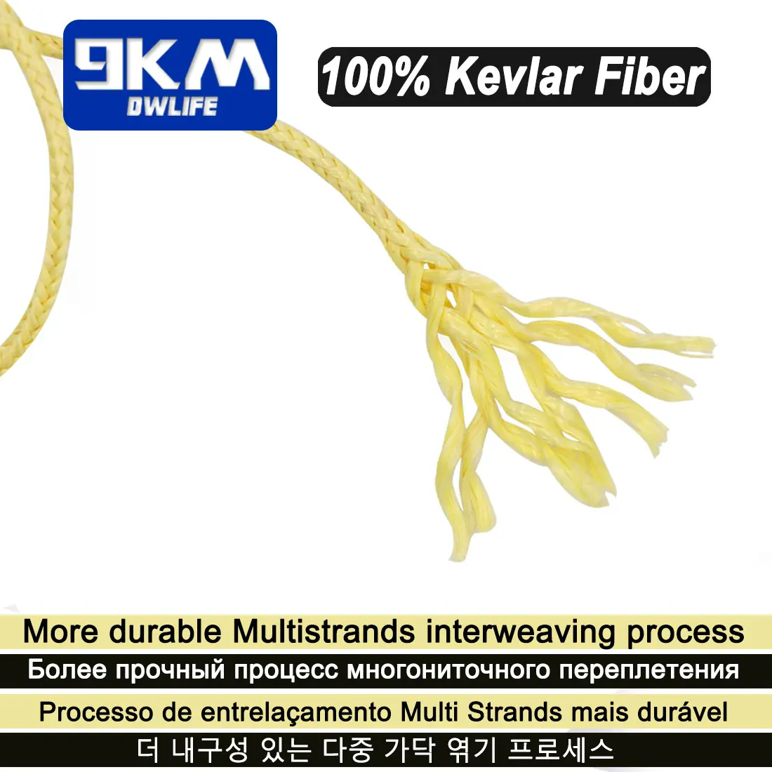 40lb-5000lb Braided Kevlar Line (On Spool)