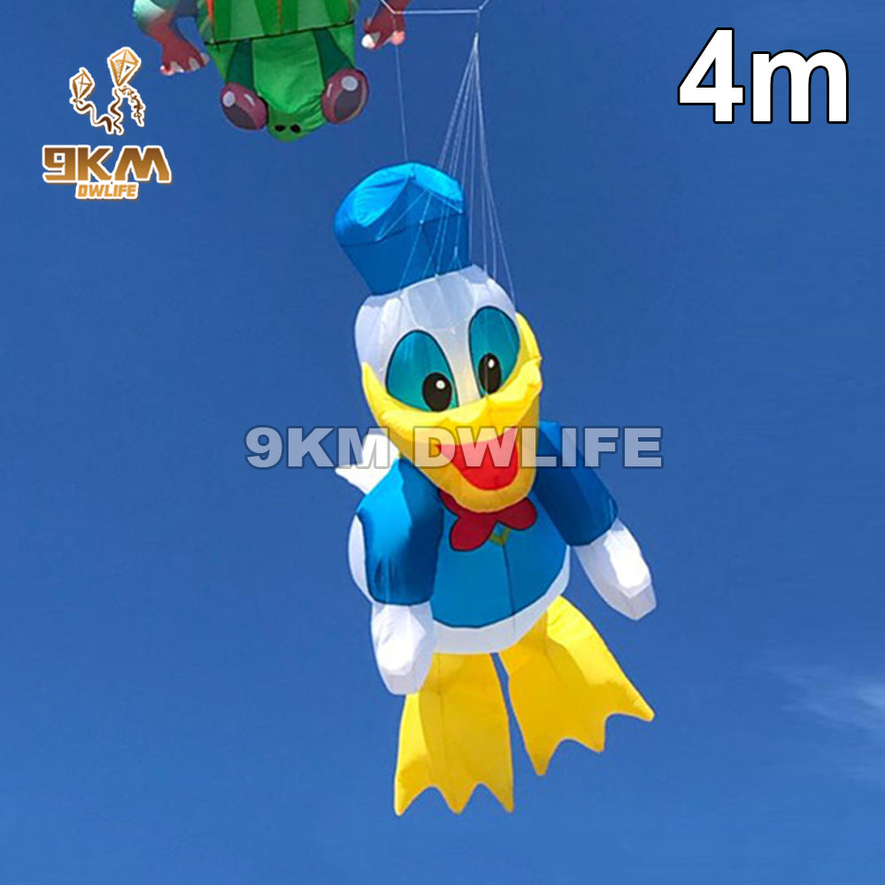 4m Line Laundry Kite Soft Inflatable Cartoon Duck Kite