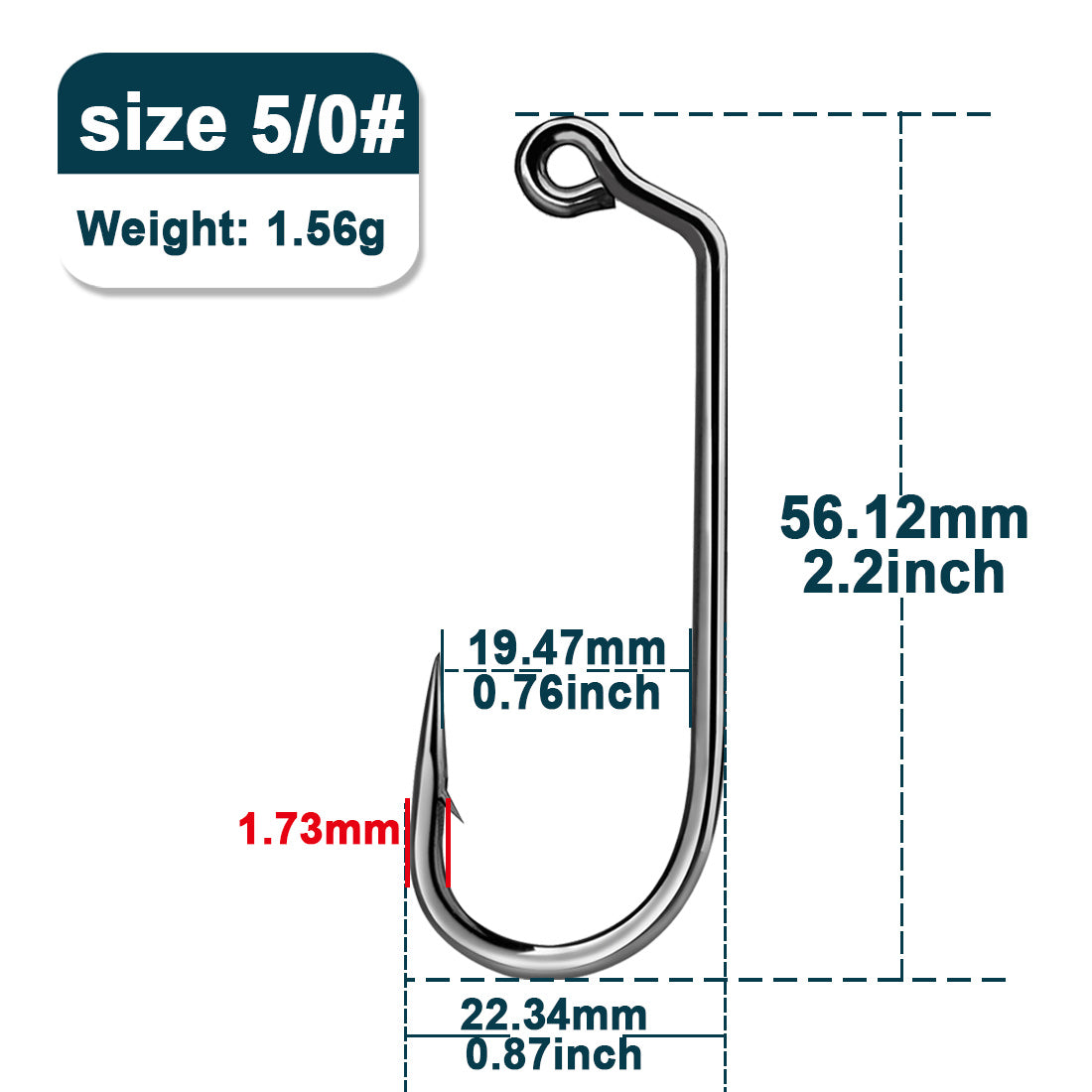 9KM 25Pcs Fishing Jig Hook 60 Degree High Carbon Steel Long Shank Jig Head Mold Aberdeen Hook Saltwater Fishing Tackle