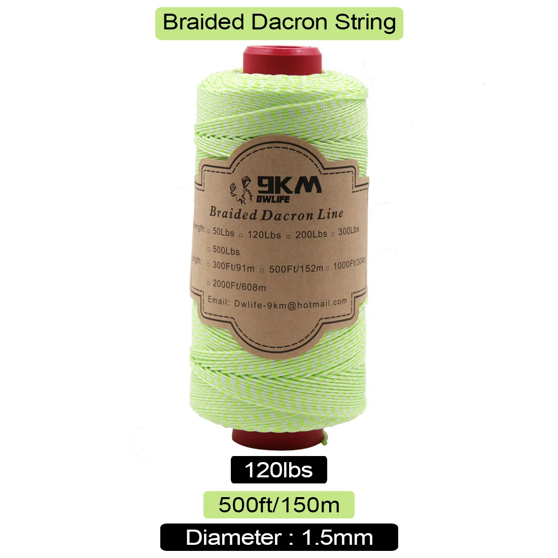 50lb - 120lb Braided Dacron Line