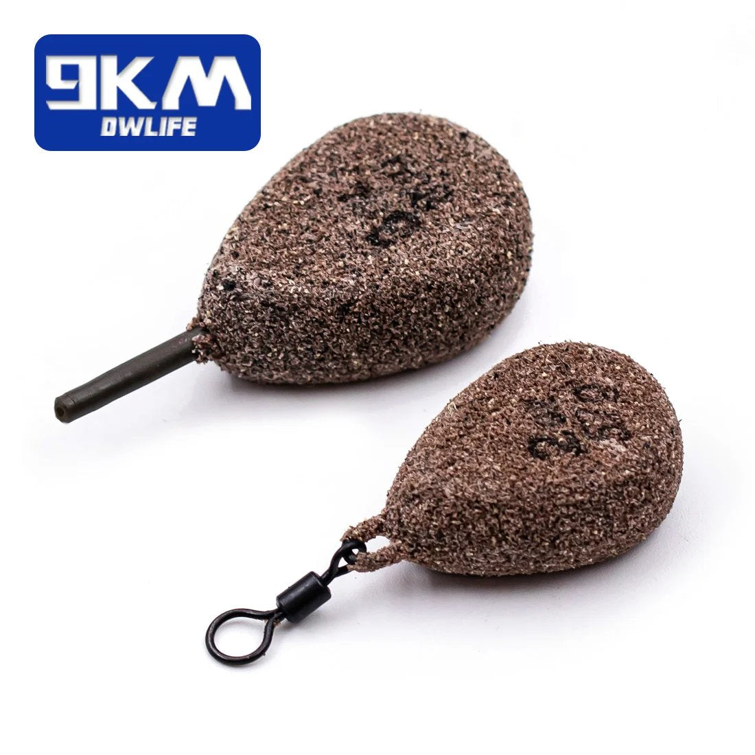 5Pcs Carp Fishing Weights Sinkers Flat Pear Sinker