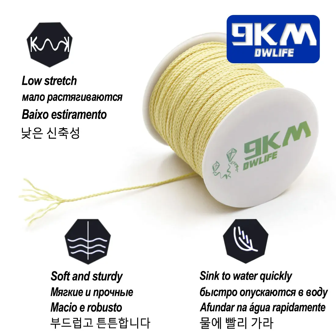 40lb-5000lb Braided Kevlar Line (On Spool)