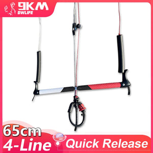 65cm 4 Line Kitesurfing Control Bar Quick Release Safety System Power Kite Flying Equipment with 250KG Lines
