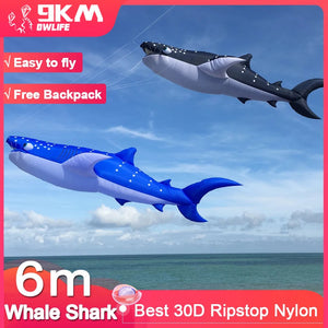 6m Whale Shark Kite Line Laundry Kite Pendant Soft Inflatable Show Kite