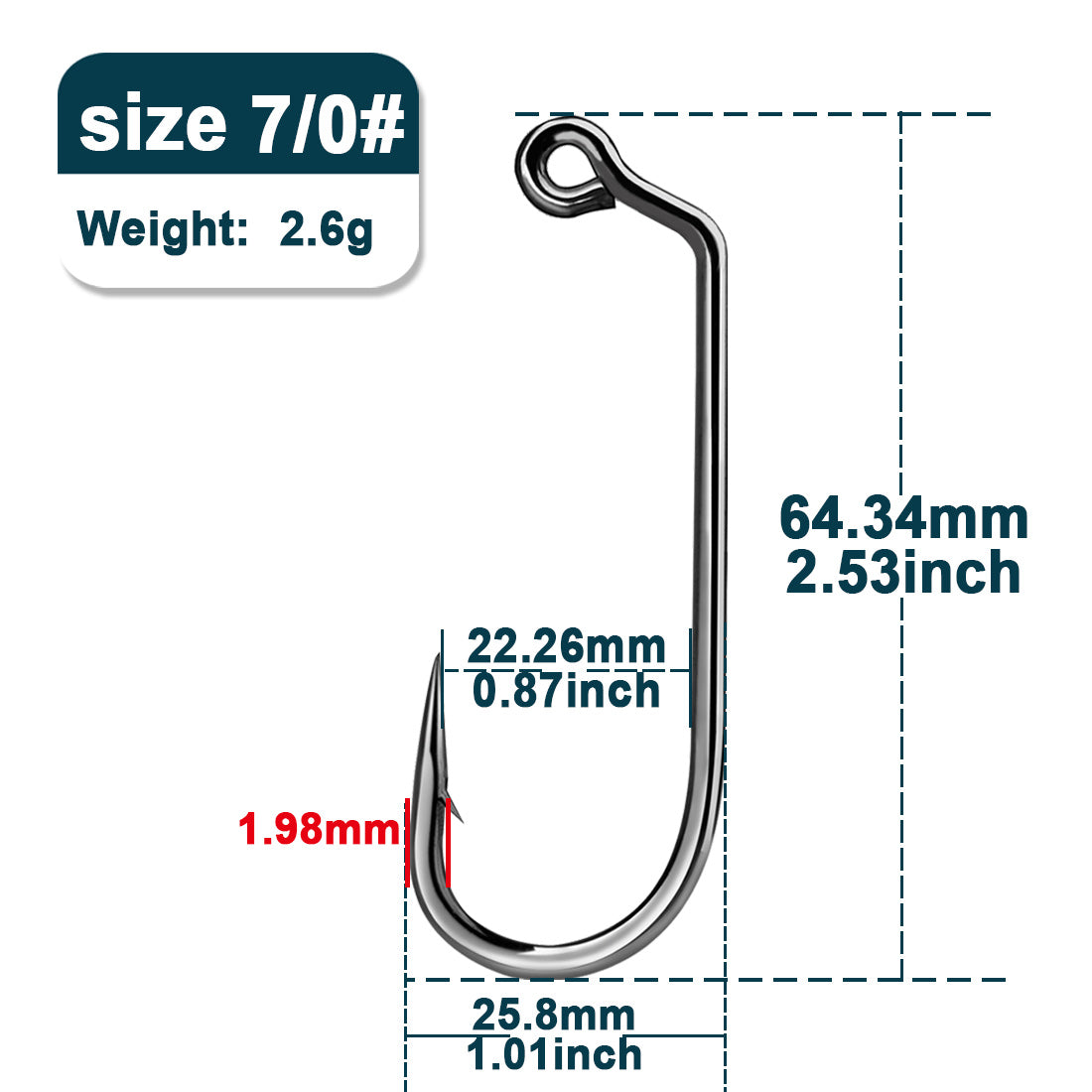 9KM 25Pcs Fishing Jig Hook 60 Degree High Carbon Steel Long Shank Jig Head Mold Aberdeen Hook Saltwater Fishing Tackle