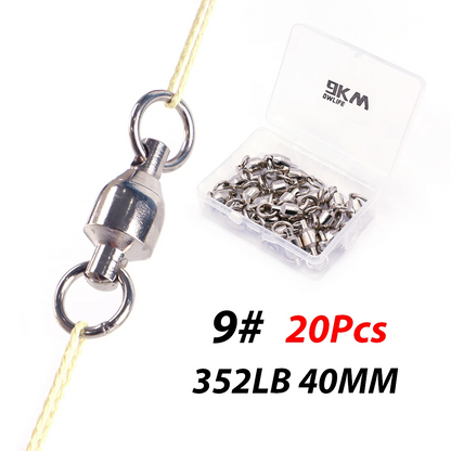 20pc/50pc Solid Ball Bearing Swivels Connector - 11 Sizes