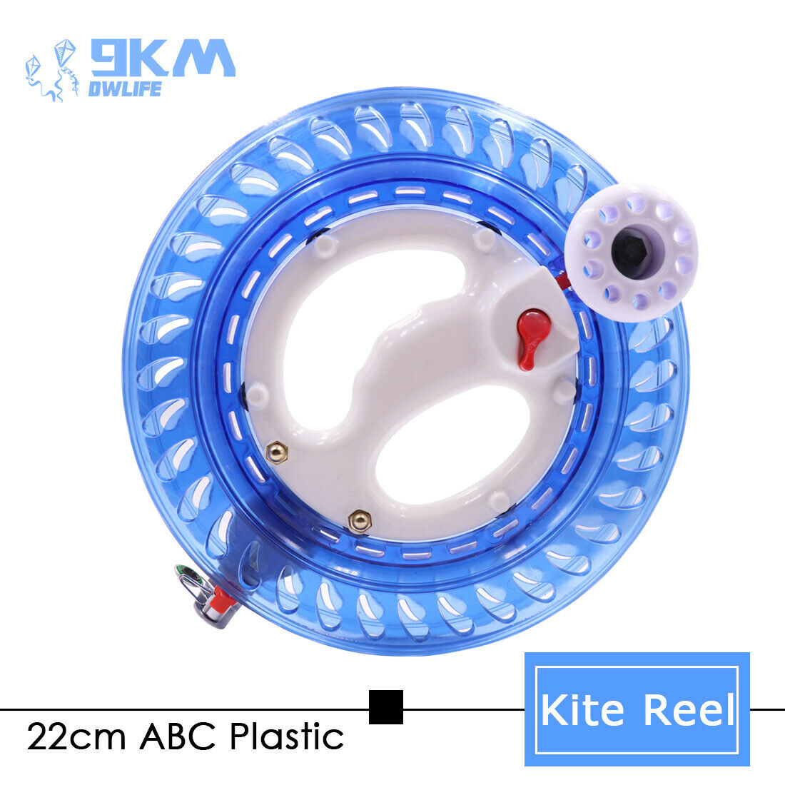 Blue 8.5 inch Kite Reel Winder with Glass Steel Ball Bearings and Lock