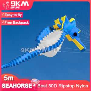 9KM 5m Seahorse Kite Line Laundry Pendant 30D Ripstop Nylon with Bag