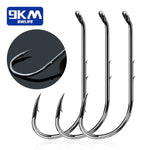 Lade das Bild in den Galerie-Viewer, 9KM Baitholder Fishing Hooks 50~200Pcs Live Bait Hook Barbed Shank
