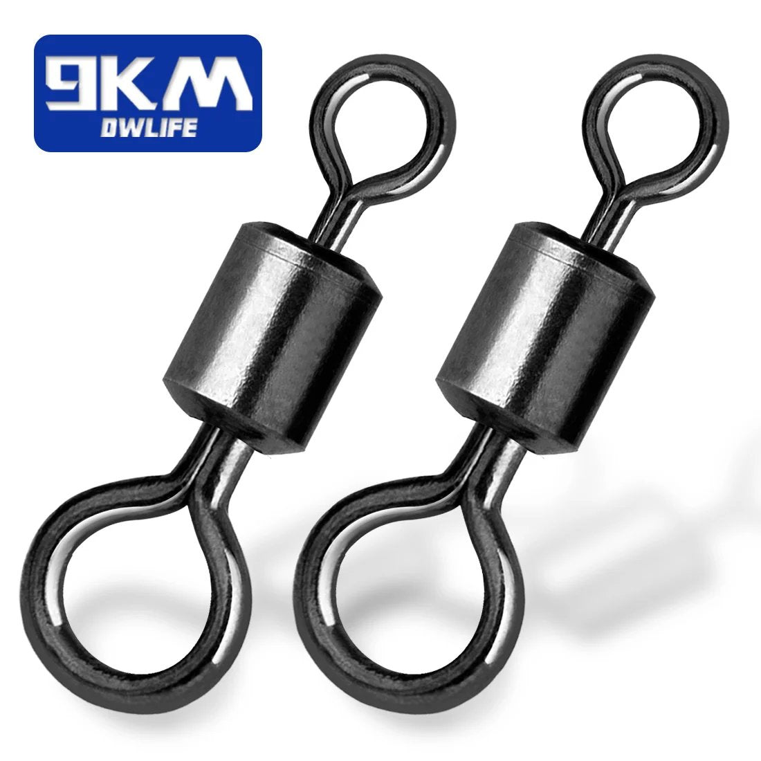 9KM Big Eye Swivels 30~60Pcs Carp Fishing Swivel Terminal