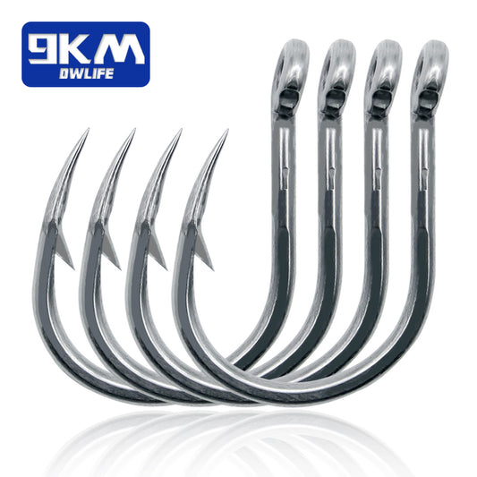 9KM Fishing Hook Saltwater 15~30Pcs Stainless Steel Heavy Duty 