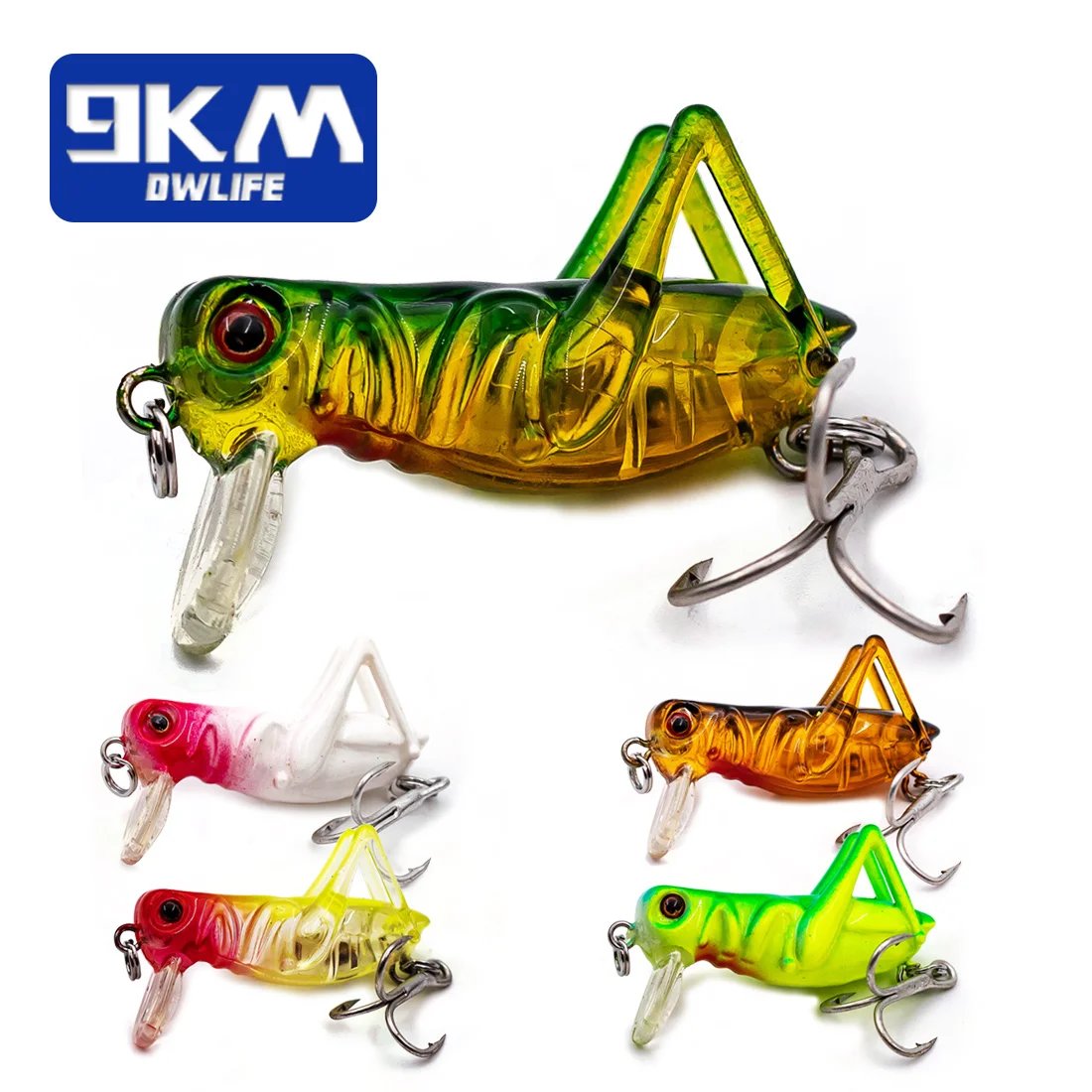 9KM Fishing Lures 3.1g Cricket Shape Lures Crankbait