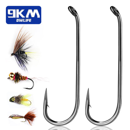 9KM Fly Tying Hooks Nymph Hook 50~200Pcs Jig Hooks Fly Tying