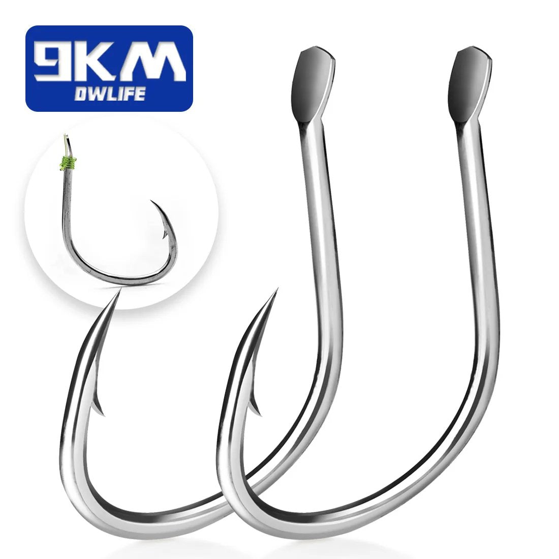 9KM Live Bait Hooks Saltwater Fishing Hooks 25~100Pcs Eyeless Fishing Hooks