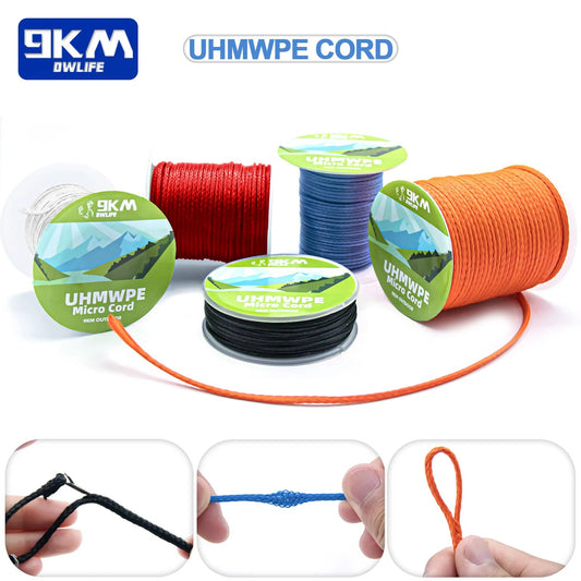 9KM UHMWPE Cord 0.8~1.6mm Hollow Braided Rope