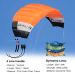 Lade das Bild in den Galerie-Viewer, 9KM Professional 2㎡-4㎡ 4 Line Power Kite Trainer Kite Traction Kite 100KG &amp; 180KGx20m Dyneema Flying Lines and Control Kits
