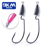 Load image into Gallery viewer, Bullet Jig Heads Fishing Hooks Saltwater Wide Gap Worm Hooks
