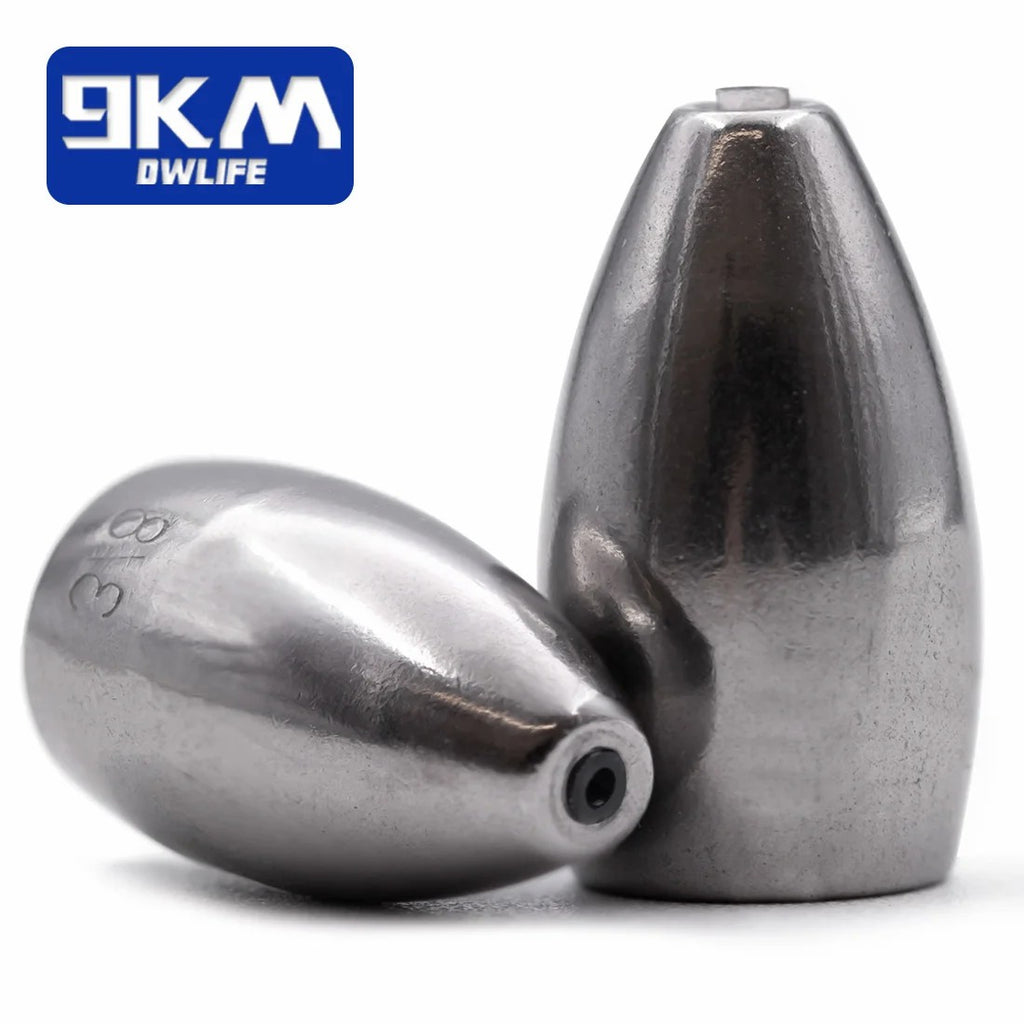 9KM Lead Fishing Weights Sinkers for Fishing Olive Shape Egg
