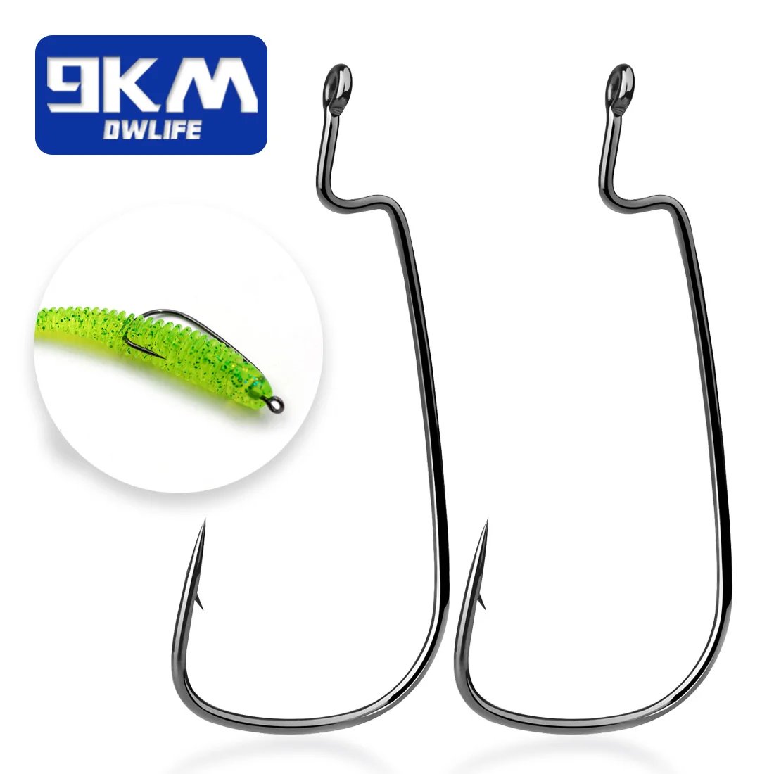 Ewg Hooks 50Pcs Bass Fishing Texas Rig Hooks