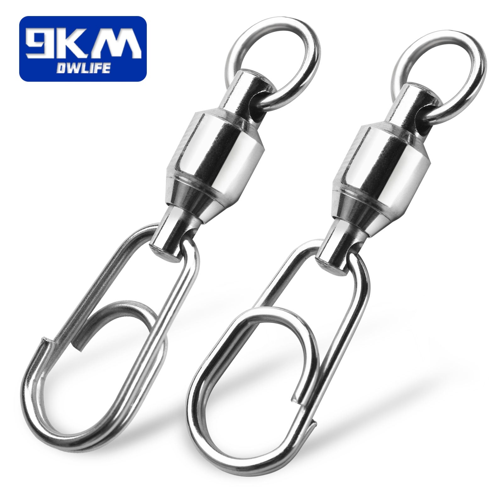 Fishing Buckle Swivel Stainless Steel Fishing Accessories Connector Pin  Bearing Rolling Swivel Spinning Fast Needle Tackle