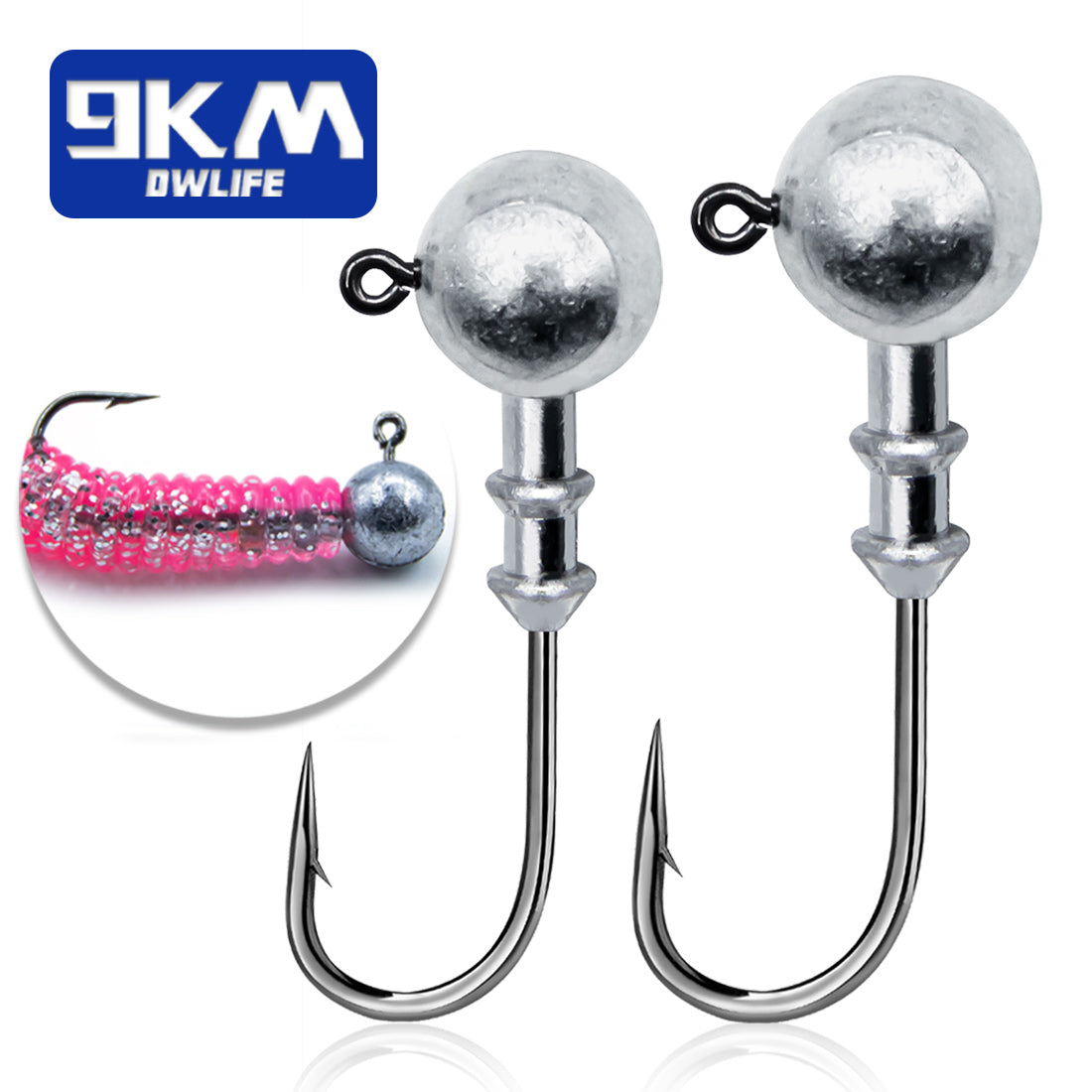 10~20Pcs Jig Head Hooks Wide Gap Worm Fishing Hooks Lead Head Soft Fis –  9km-dwlife