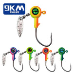 Load image into Gallery viewer, Fishing Jig Head Hooks with Spinner
