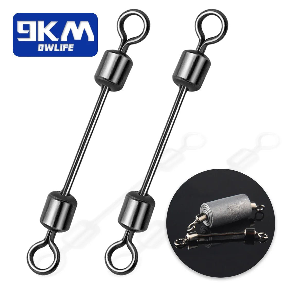 Fishing Sinker Connector Double Head Swivel Quick Fishing Line Lead Sheet Seat Freshwater Bass Carp Fishing Accessories Tackle