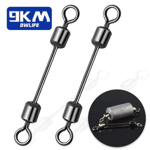 Fishing Sinker Connector Double Head Swivel Quick Fishing Line Lead Sheet Seat Freshwater Bass Carp Fishing Accessories Tackle