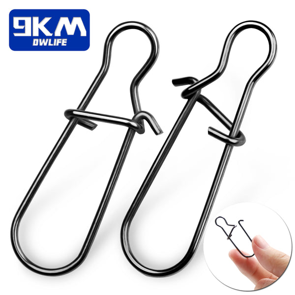Fishing Snaps Fast Lock Clips Stainless Steel Fishing Connector Tackle Duo  lock Clips Fishing Swivels Solid Rings Safety Snaps