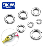 Lade das Bild in den Galerie-Viewer, Fishing Solid Ring 20~100Pcs Fishing Lure Connectors Stainless
