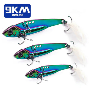 Fishing Spinner Lures 5~20g Metal Fishing Lures Spoons Jigging Lures VIB SinkingFreshwater 