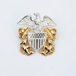 Load image into Gallery viewer, Fleet Officers Hat Metal Pin Military Collectible Small Badge

