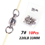 Load image into Gallery viewer, Ball Bearing Swivel Fishing Accessories Coppery &amp; Stainless Steel Fishing Swivel Solid Rings for Trolling Bait or Lure 10~20Pcs
