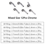Load image into Gallery viewer, Fishing Rod Guides 12Pcs MKT Stainless Steel Spinning for Fishing Rod Tip Top Guide Freshwater Fishing Rod Building Ceramic Ring
