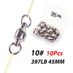 Lade das Bild in den Galerie-Viewer, Ball Bearing Swivel Fishing Accessories Coppery &amp; Stainless Steel Fishing Swivel Solid Rings for Trolling Bait or Lure 10~20Pcs
