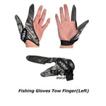 Lade das Bild in den Galerie-Viewer, Single/Two Finger Fishing Gloves Anti-Slip Elastic Casting Line Throwing Fishing Rod Dedicated More Style Fingerless Camouflage
