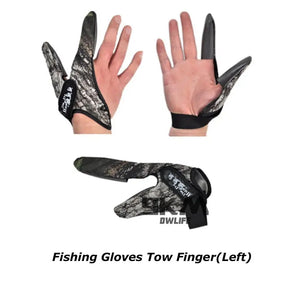 Single/Two Finger Fishing Gloves Anti-Slip Elastic Casting Line Throwing Fishing Rod Dedicated More Style Fingerless Camouflage