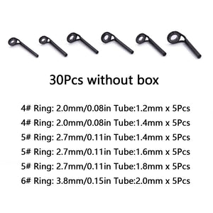 Fishing Rod Guides 30~130Pcs MKT Fishing Rod Repair Kit Tip Top Guide Stainless Steel Saltwater Freshwater Fishing Rod Building