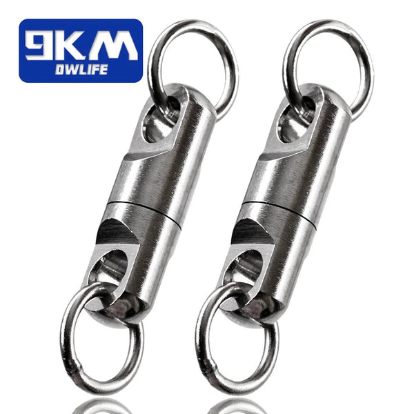 Fishing Connector Rolling Swivel Snap Stainless Steel Fishing Swivels Ball  Bearing Fast Snap Clip Fishing Lure Connector Tackle
